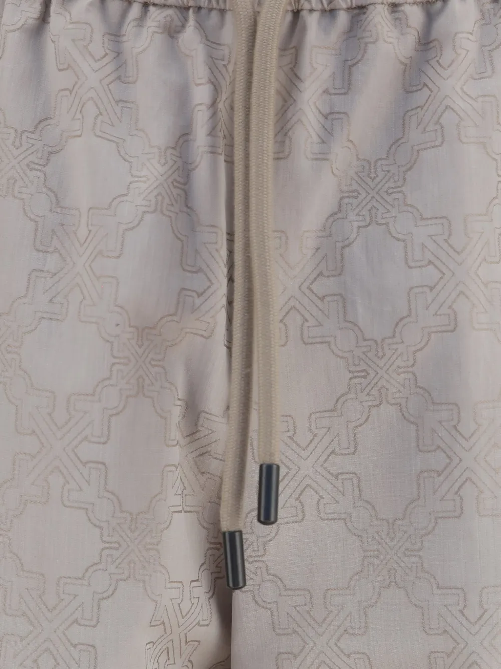 Off-White Arrows broek met wijde pijpen en monogram Beige