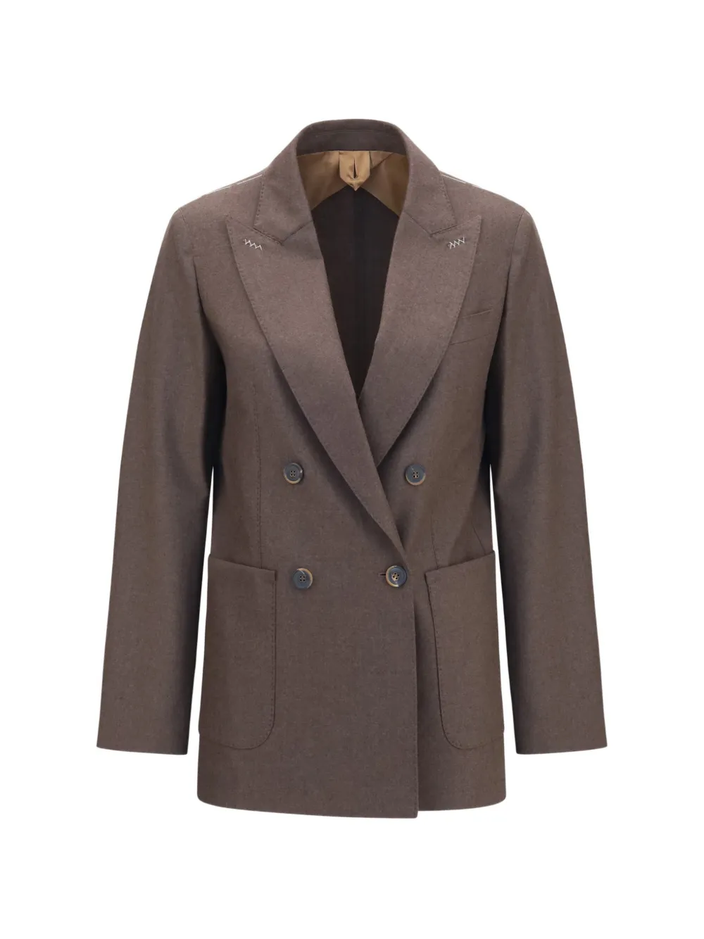 Max Mara double-breasted peak-lapels jacket - Brown
