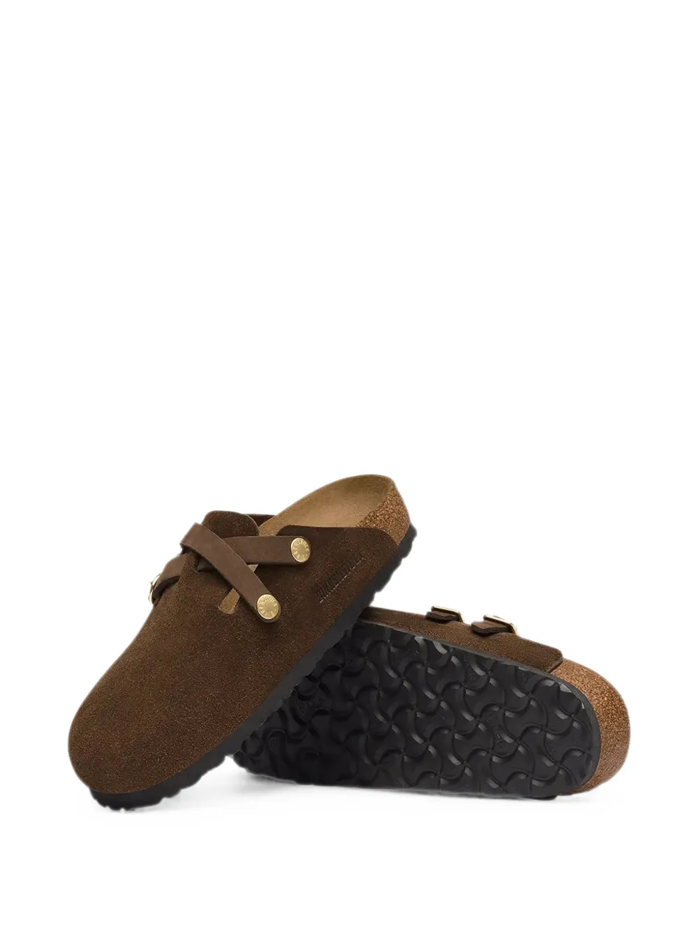 Birkenstock Blair buckle-fastening suede mules Bruin