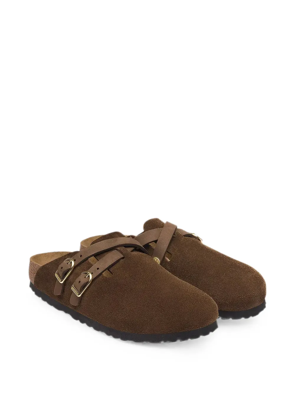 Birkenstock Blair buckle-fastening suede mules Bruin