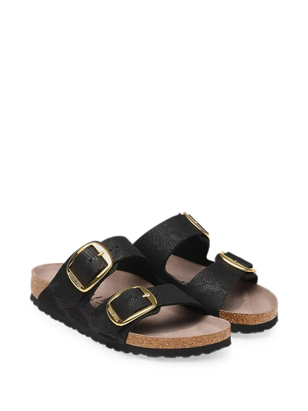 Birkenstock Arizona snakeskin-effect sandals Zwart