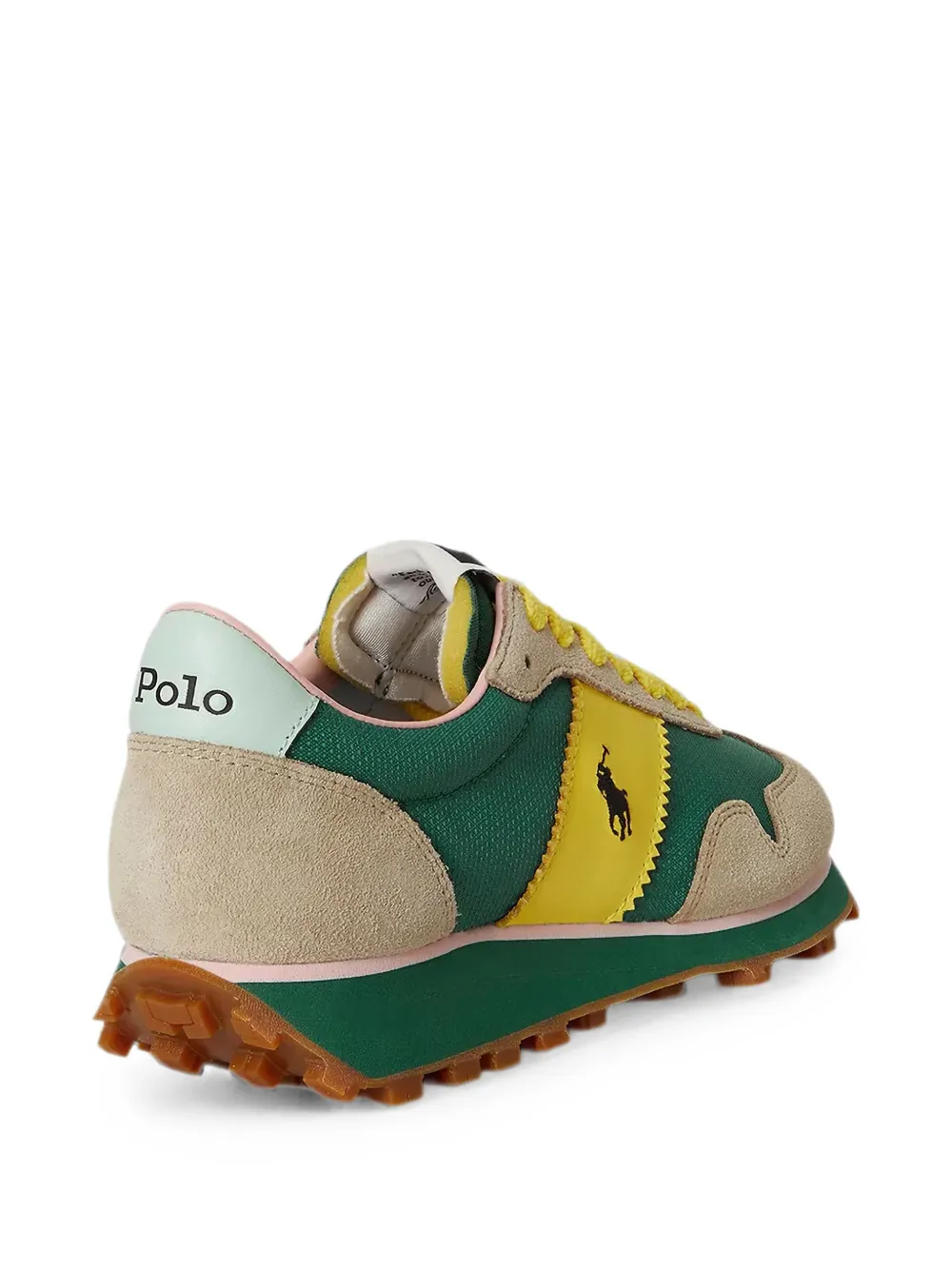 Polo Ralph Lauren Prl TRail125 logo-patch panelled sneakers Groen