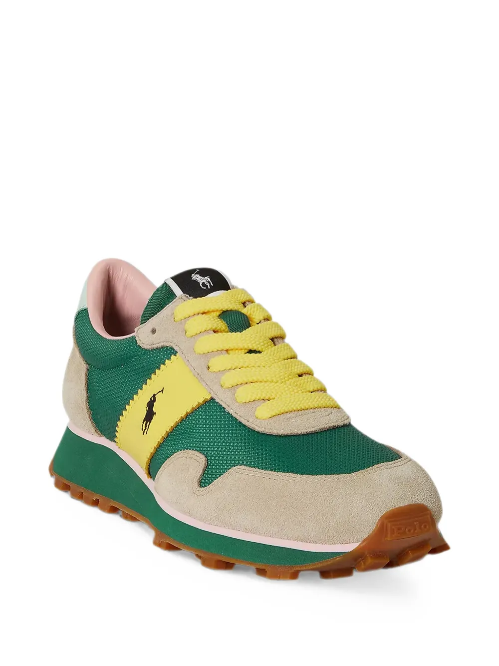 Polo Ralph Lauren Prl TRail125 logo-patch panelled sneakers Groen