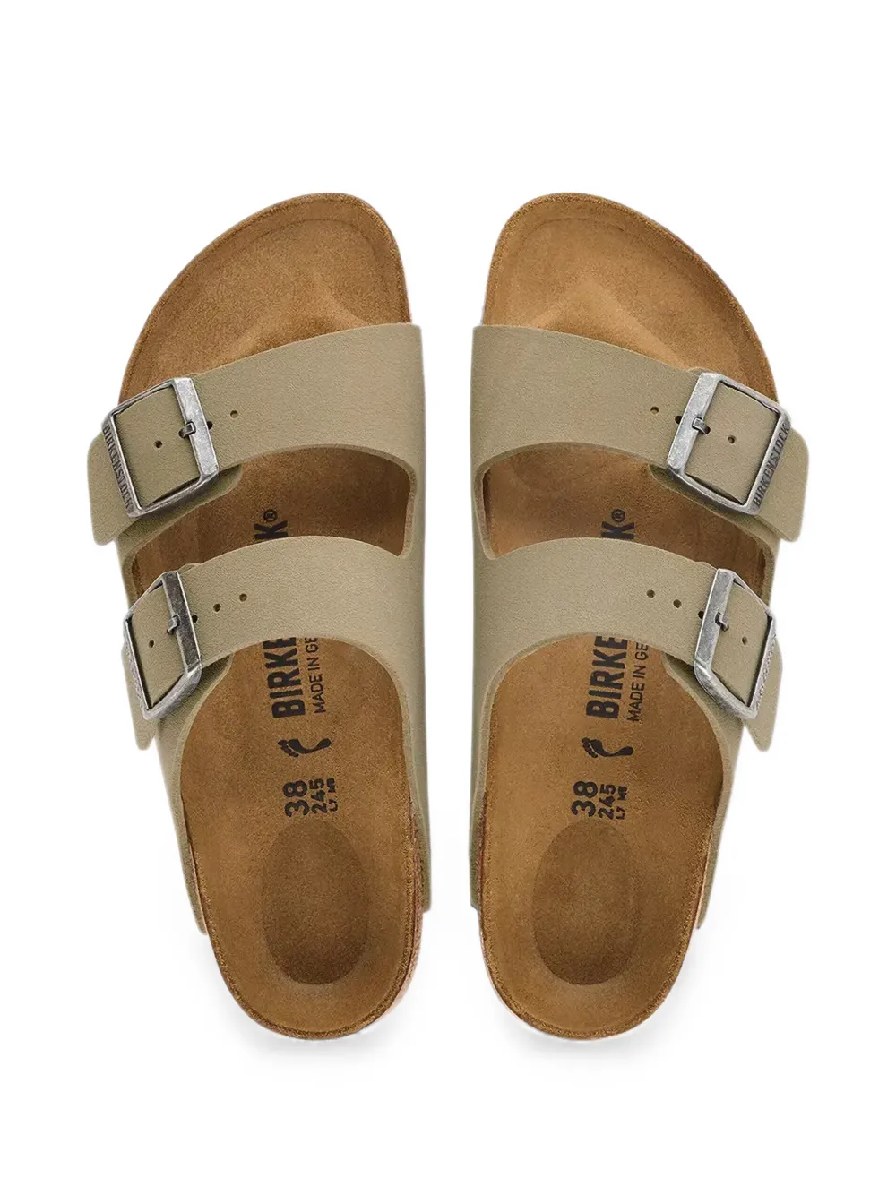 Birkenstock Arizona buckle-fastening suede sandals Beige