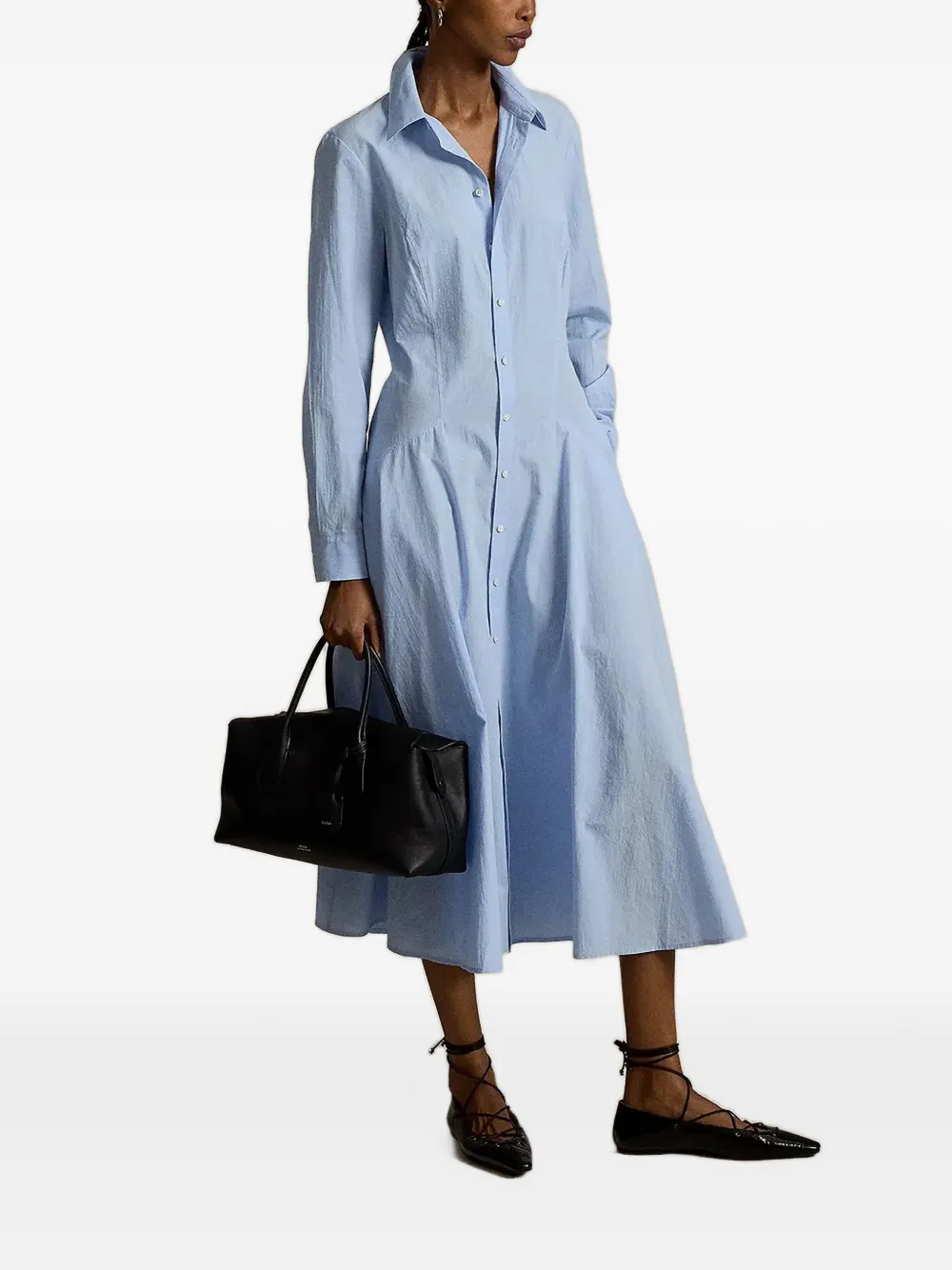 Polo Ralph Lauren Blousejurk met katoenen vlakken Blauw