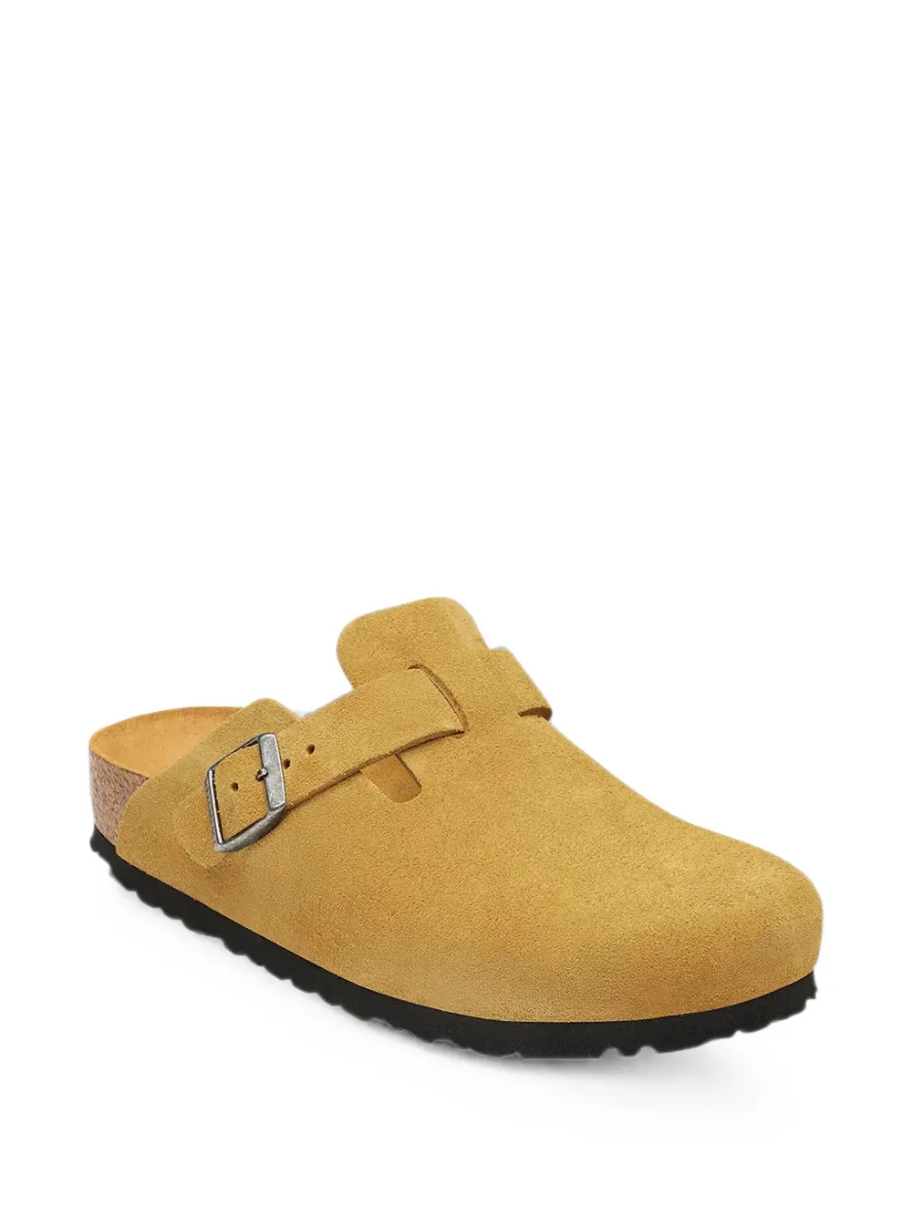 Birkenstock Boston buckle-fastening suede mules Bruin