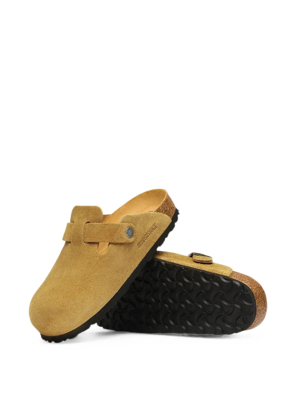 Birkenstock Boston buckle-fastening suede mules Bruin