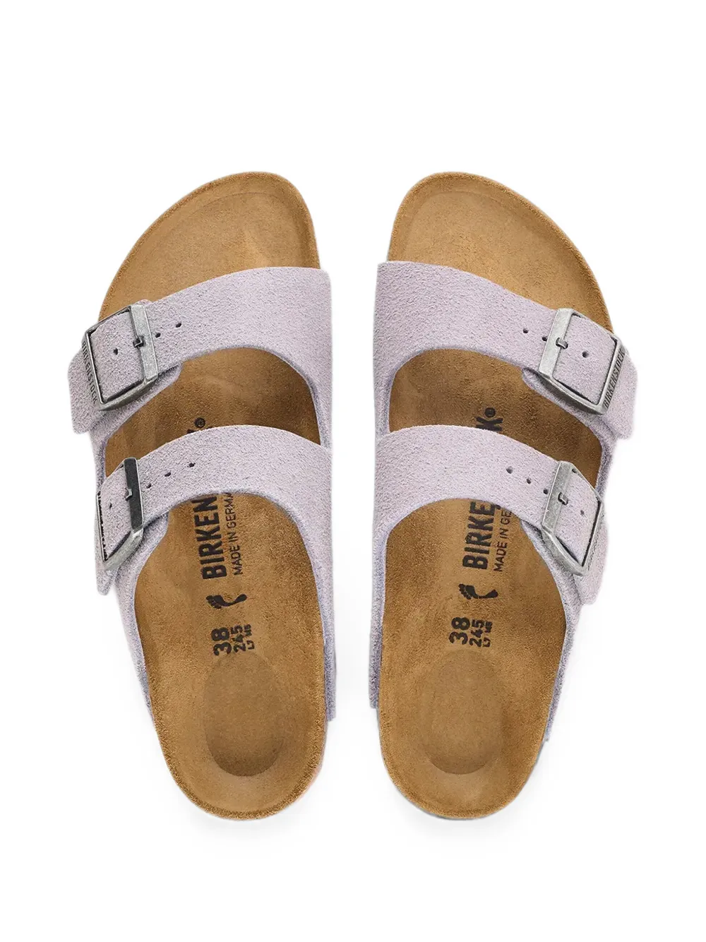 Birkenstock Arizona buckle-fastening suede sandals Paars