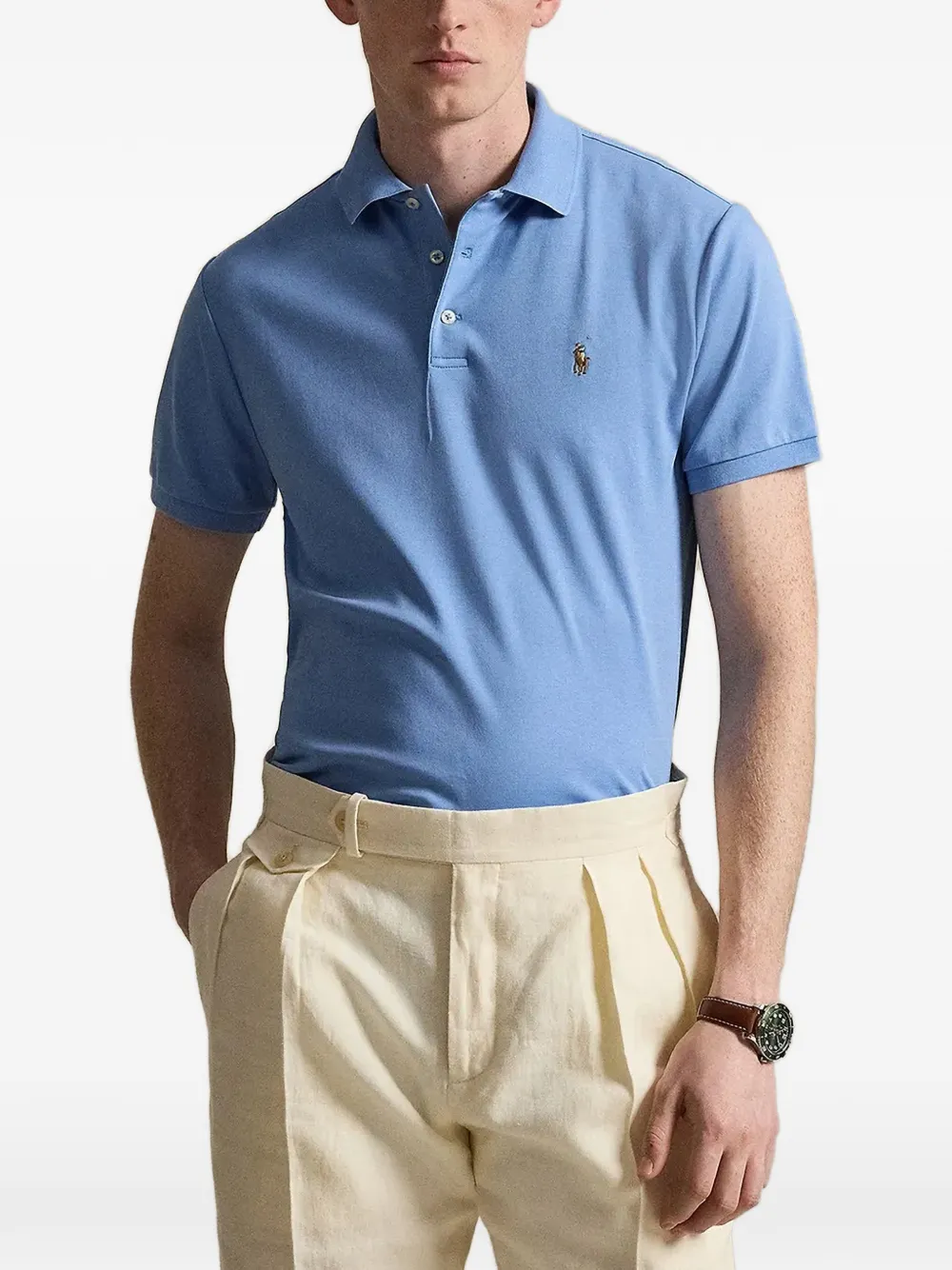 Polo Ralph Lauren Poloshirt met geborduurd logo Blauw