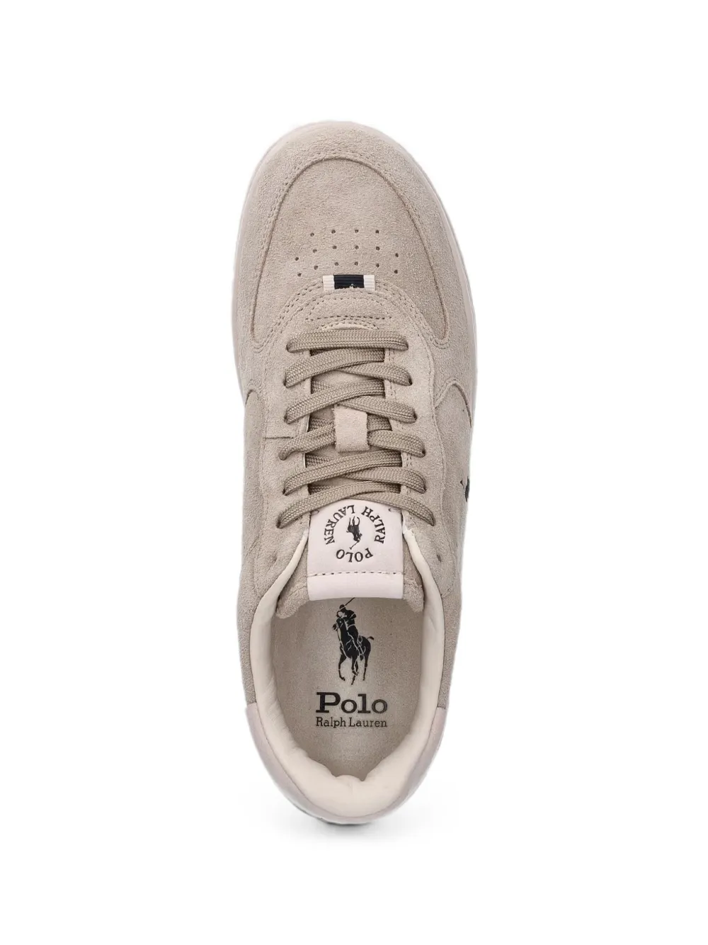 Polo Ralph Lauren Mastr Ct Rib logo-embroidered panelled sneakers Beige