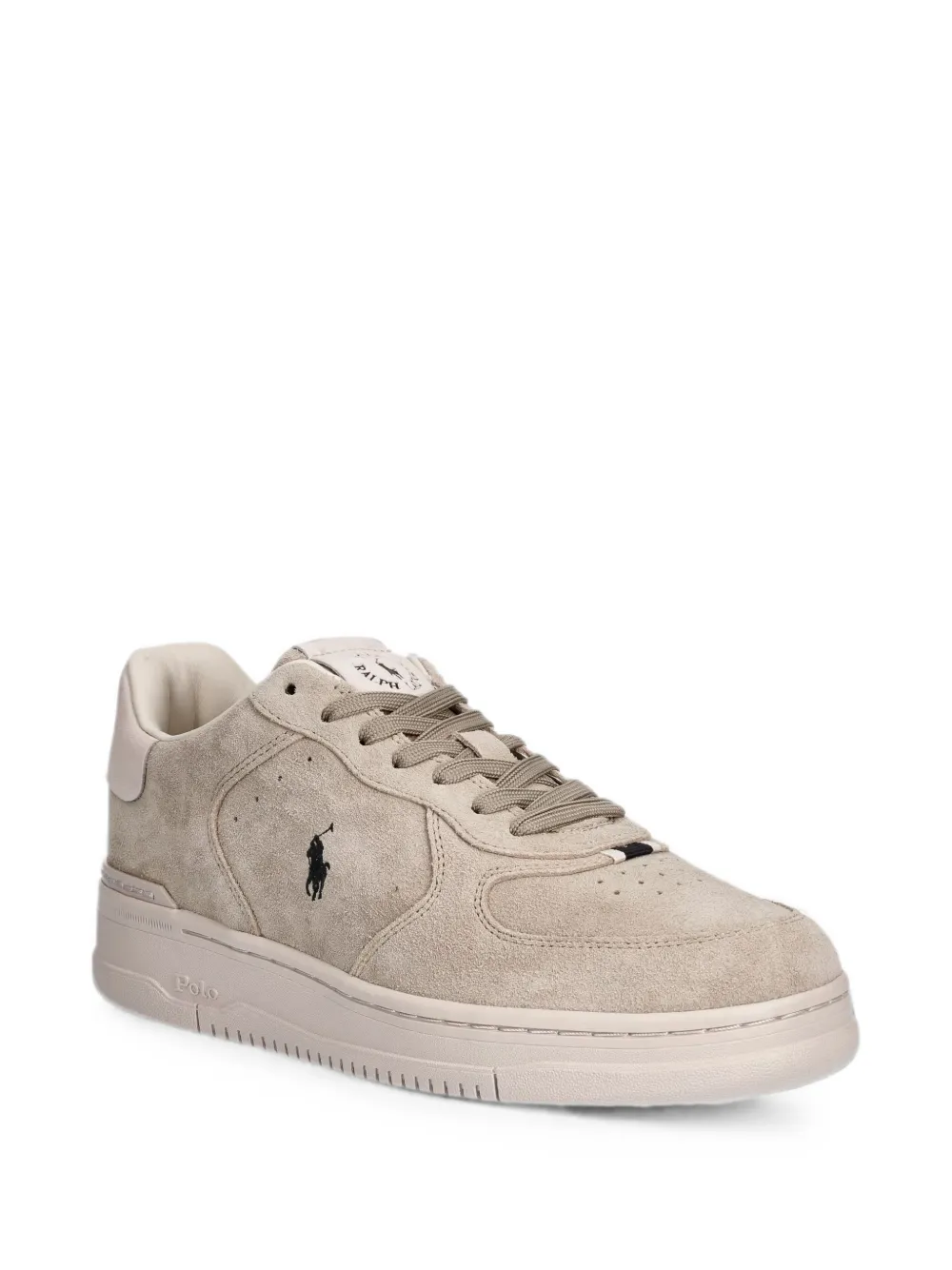 Polo Ralph Lauren Mastr Ct Rib logo-embroidered panelled sneakers Beige