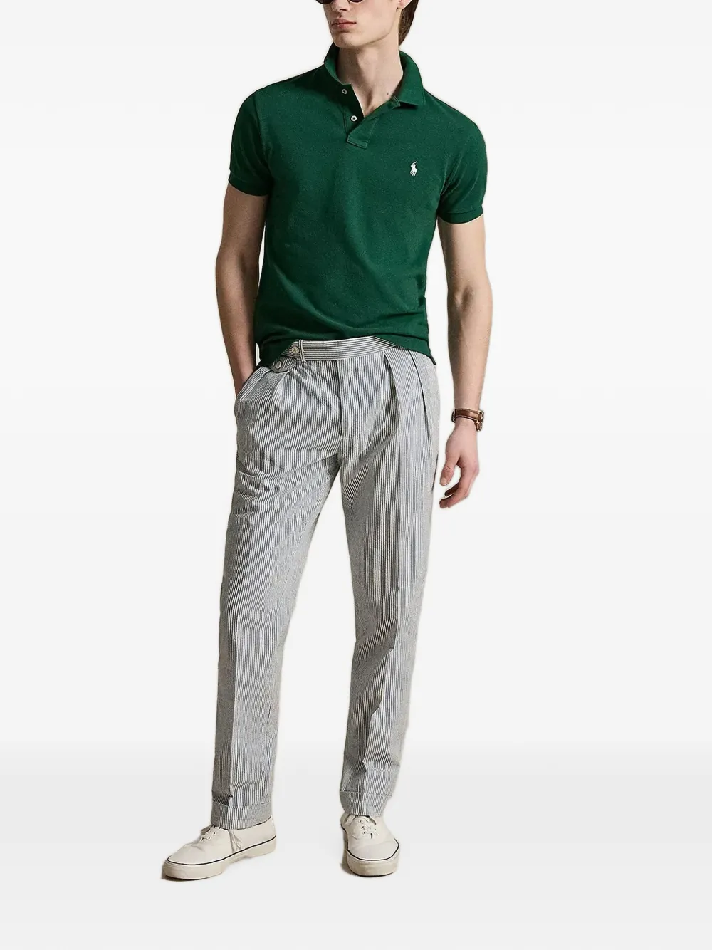 Polo Ralph Lauren Piqué poloshirt met geborduurd logo Groen