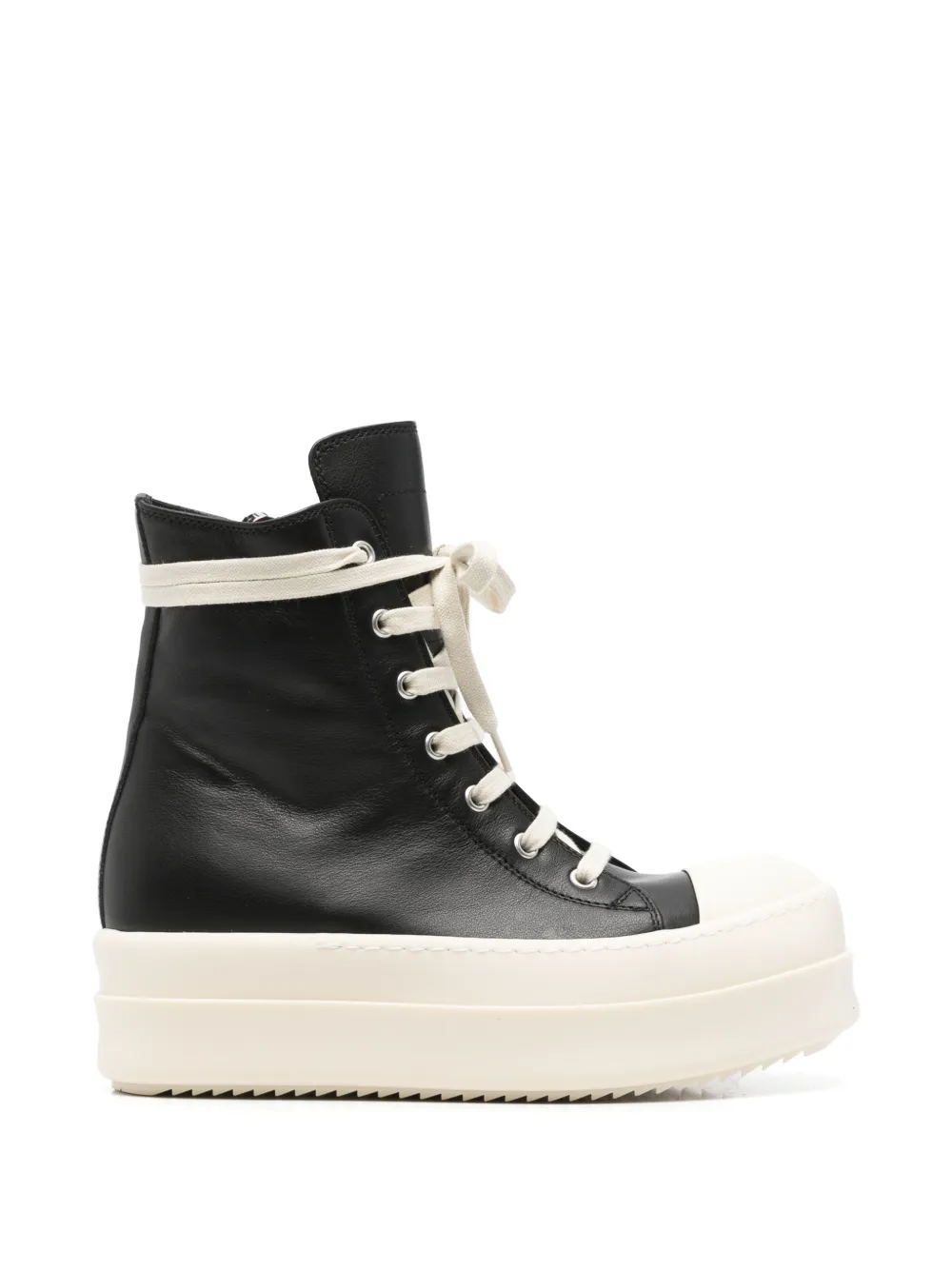 Rick Owens leather high-top sneakers Zwart