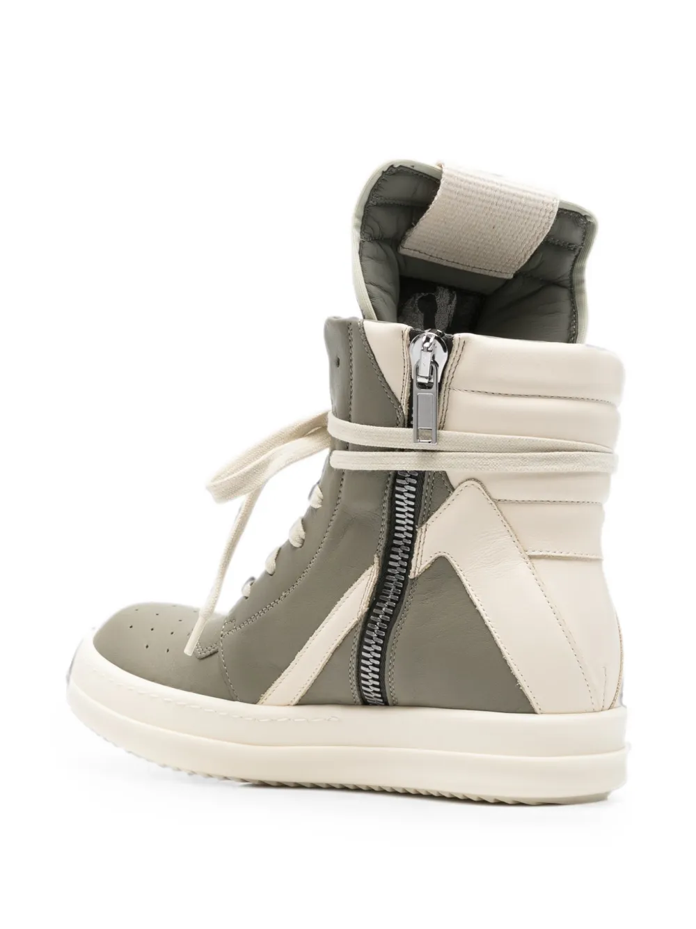 Rick Owens high-top panelled sneakers Grijs
