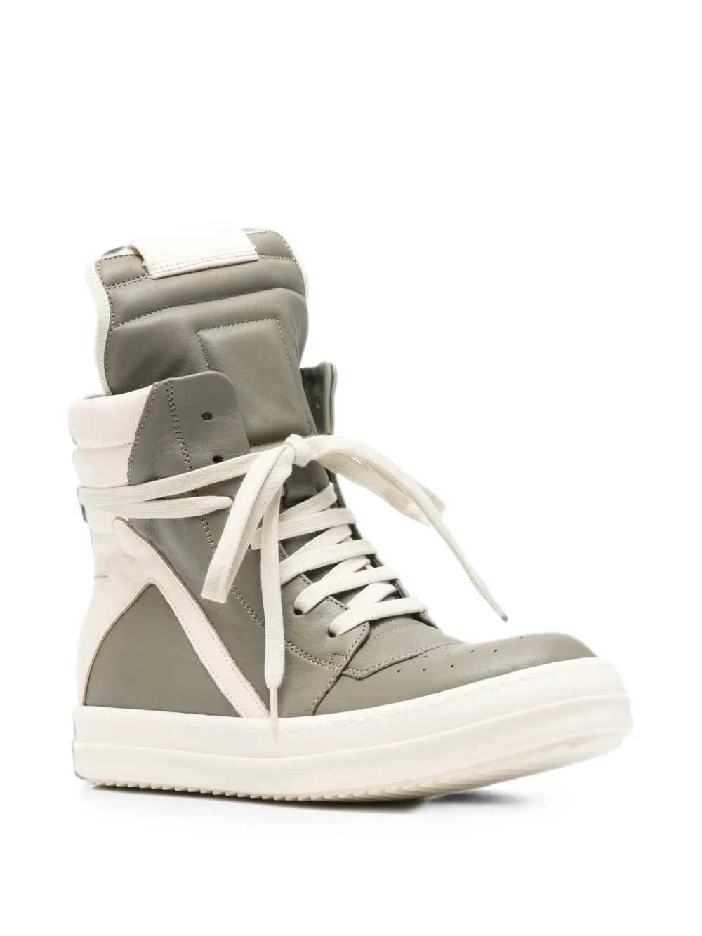 Rick Owens high-top panelled sneakers Grijs