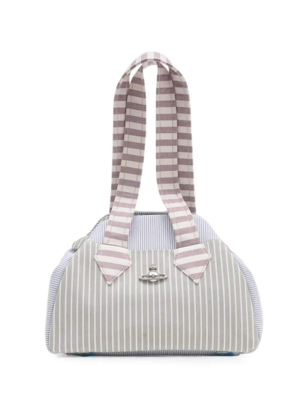 Vivienne Westwood Medium Yasmine Archive striped tote bag - Grigio