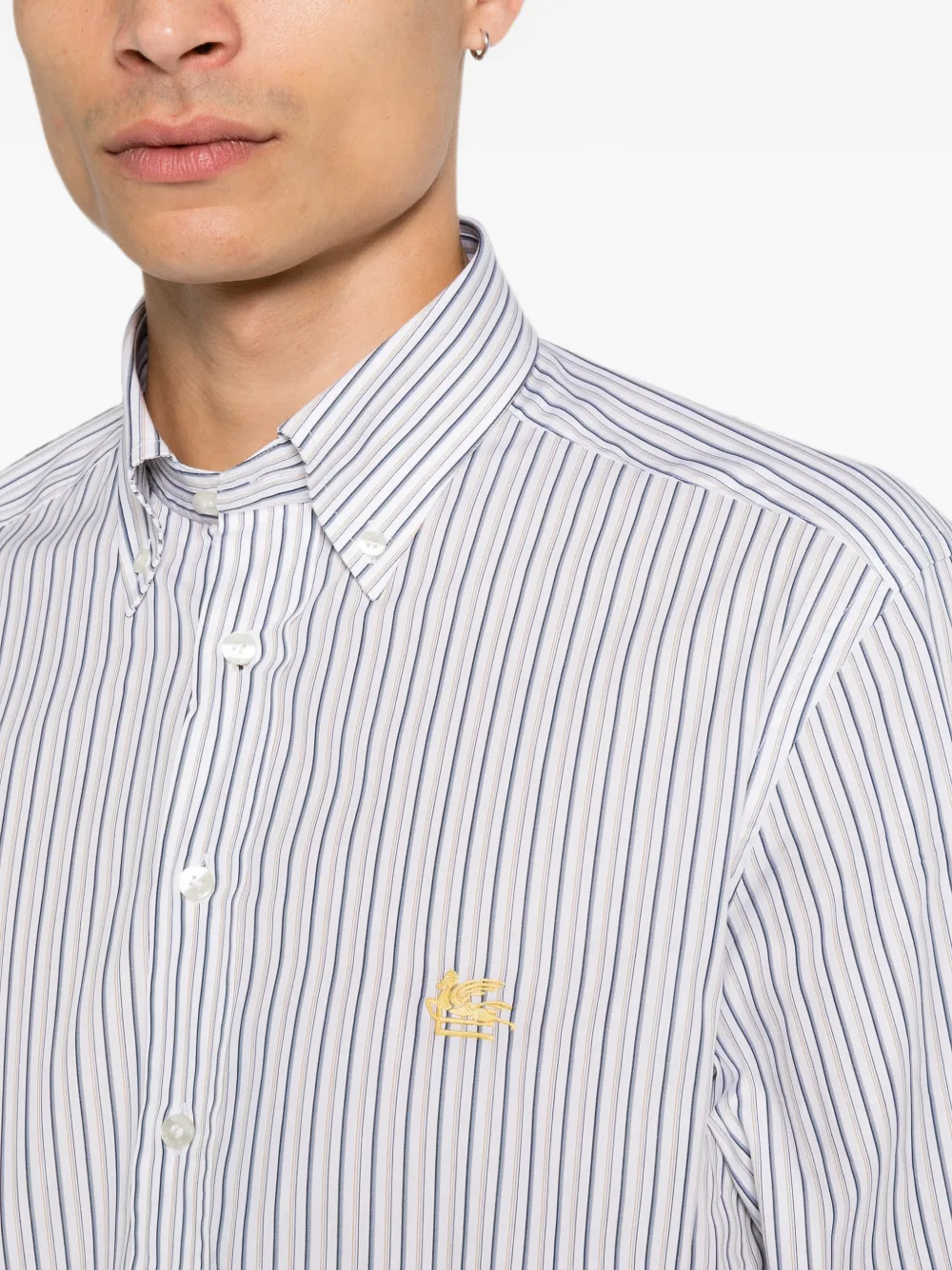 ETRO Gestreept overhemd Wit