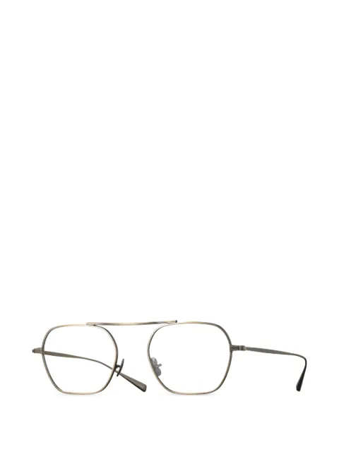 Eyevan7285 Stripes geometric-frame glasses
