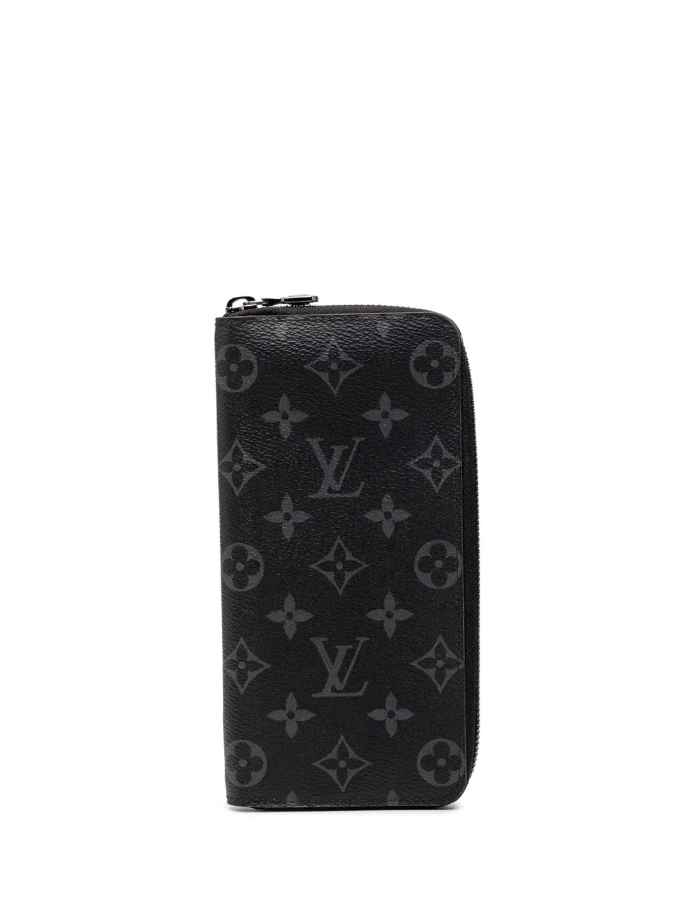 Louis Vuitton Pre-Owned 2021-2025 Monogram Eclipse Vertical Zippy Wallet long wallets - Nero