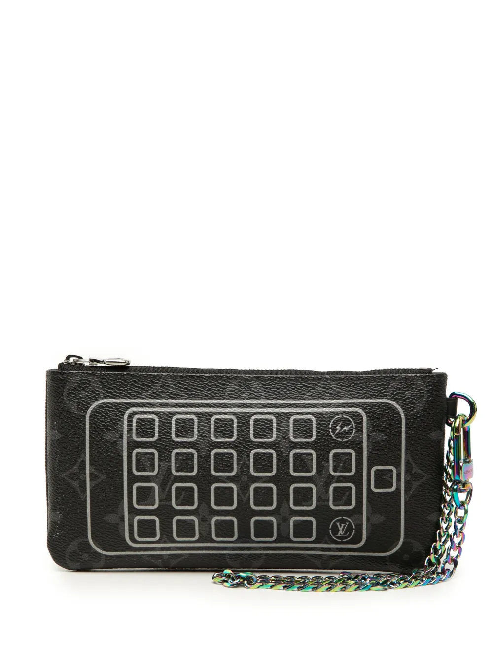 Louis Vuitton Pre-Owned 2017 Monogram Eclipse Flash Fragment iPhone Case phone case - Nero