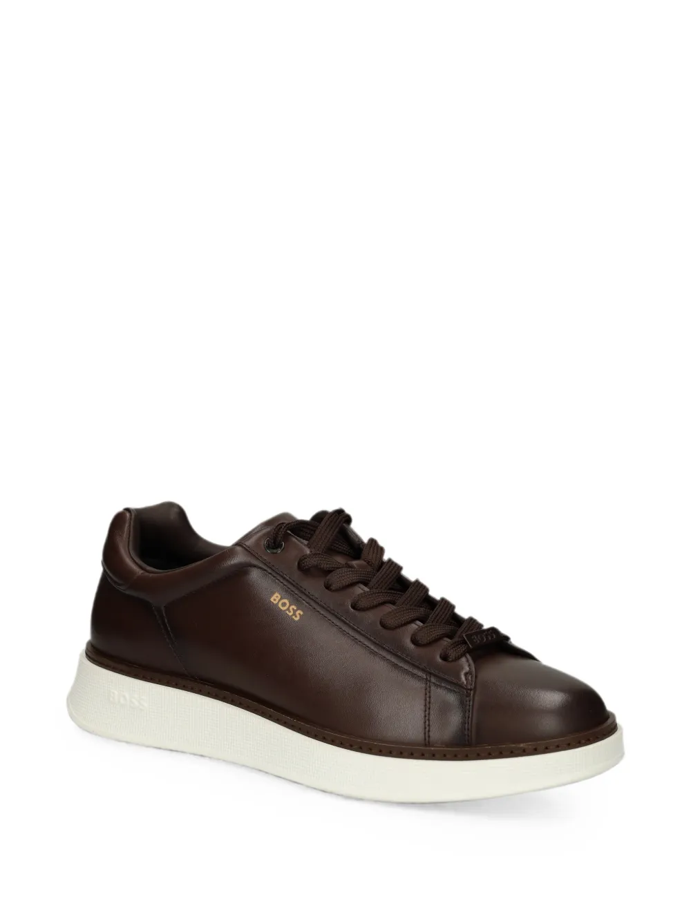 BOSS logo-print leather sneakers Bruin
