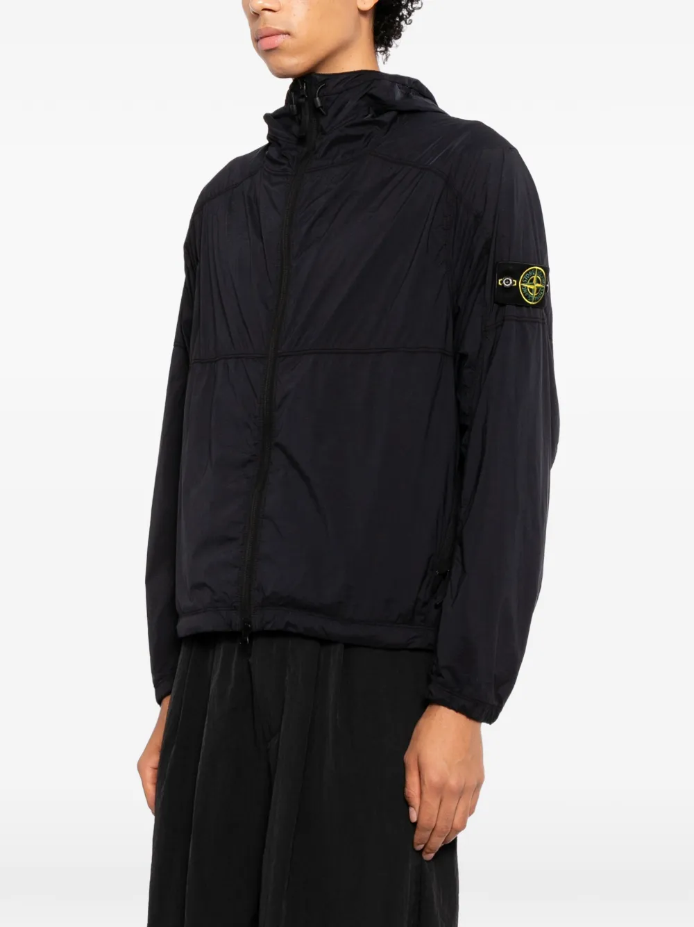 Stone Island Jack met capuchon Zwart