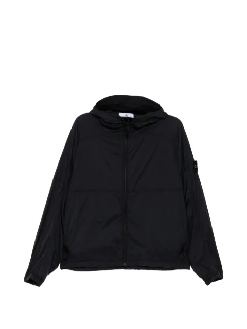 Stone Island compass-patch hooded jacket