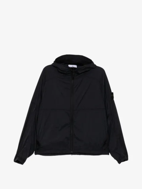 Stone Island compass-patch hooded jacket