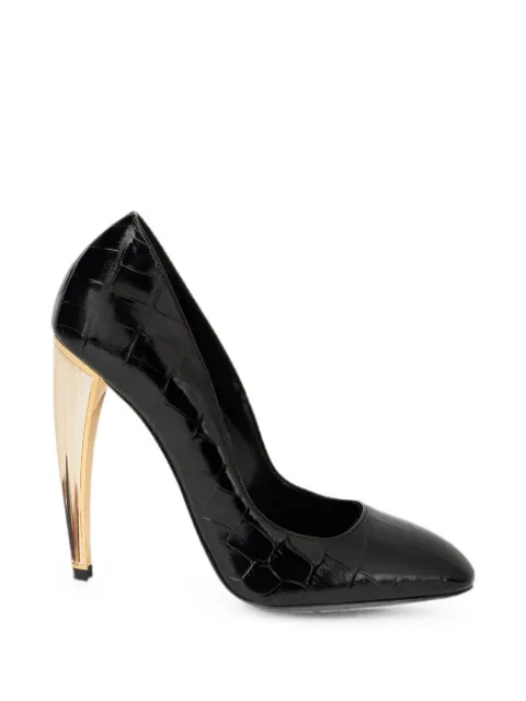 Roberto Cavalli croc-effect leather pumps