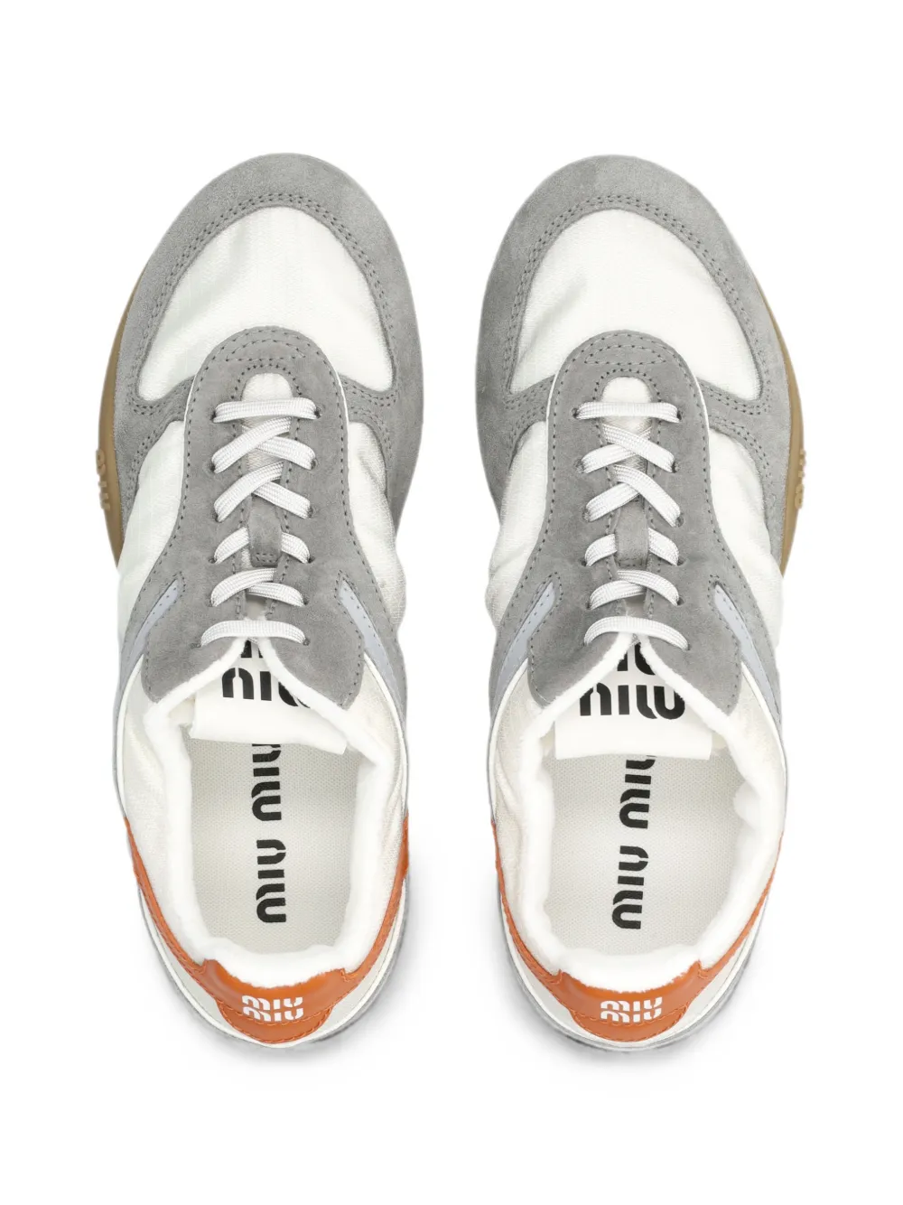 Miu Gymnasium panelled sneakers Wit