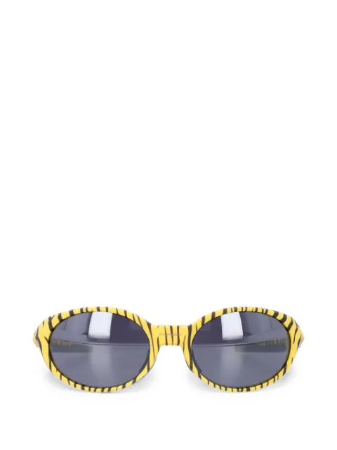 Oakley tiger-print oval-frame sunglasses