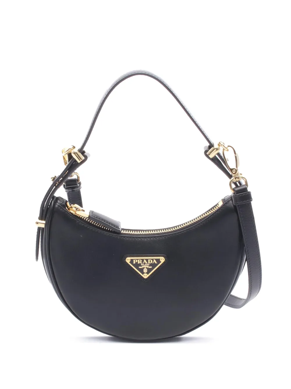 Prada Pre-Owned 2010-2026 kleine Arque Satchel-Tasche aus weichem Kalbsleder - Schwarz