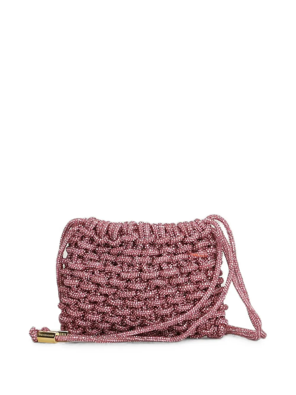 Hibourama Borsa a spalla Penelope con cristalli - Rosa
