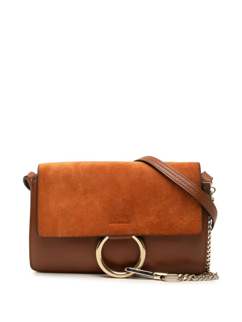 Chloé Pre-Owned 2016 Small Suede and Calfskin Faye crossbody bag - Brown