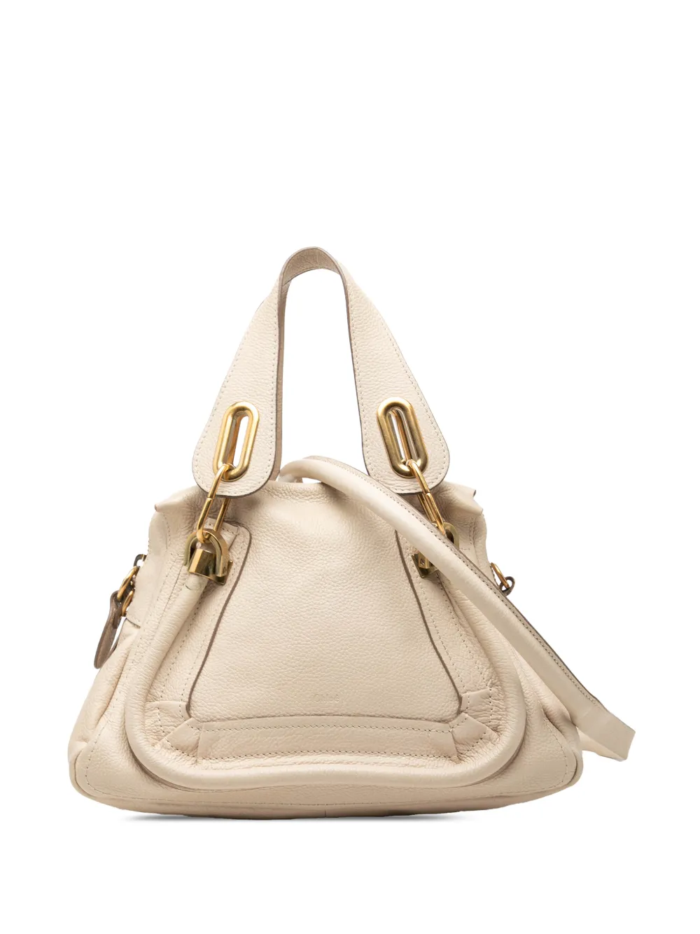 Chloé Pre-Owned 2013 Small Pebbled Leather Paraty satchel - Brown