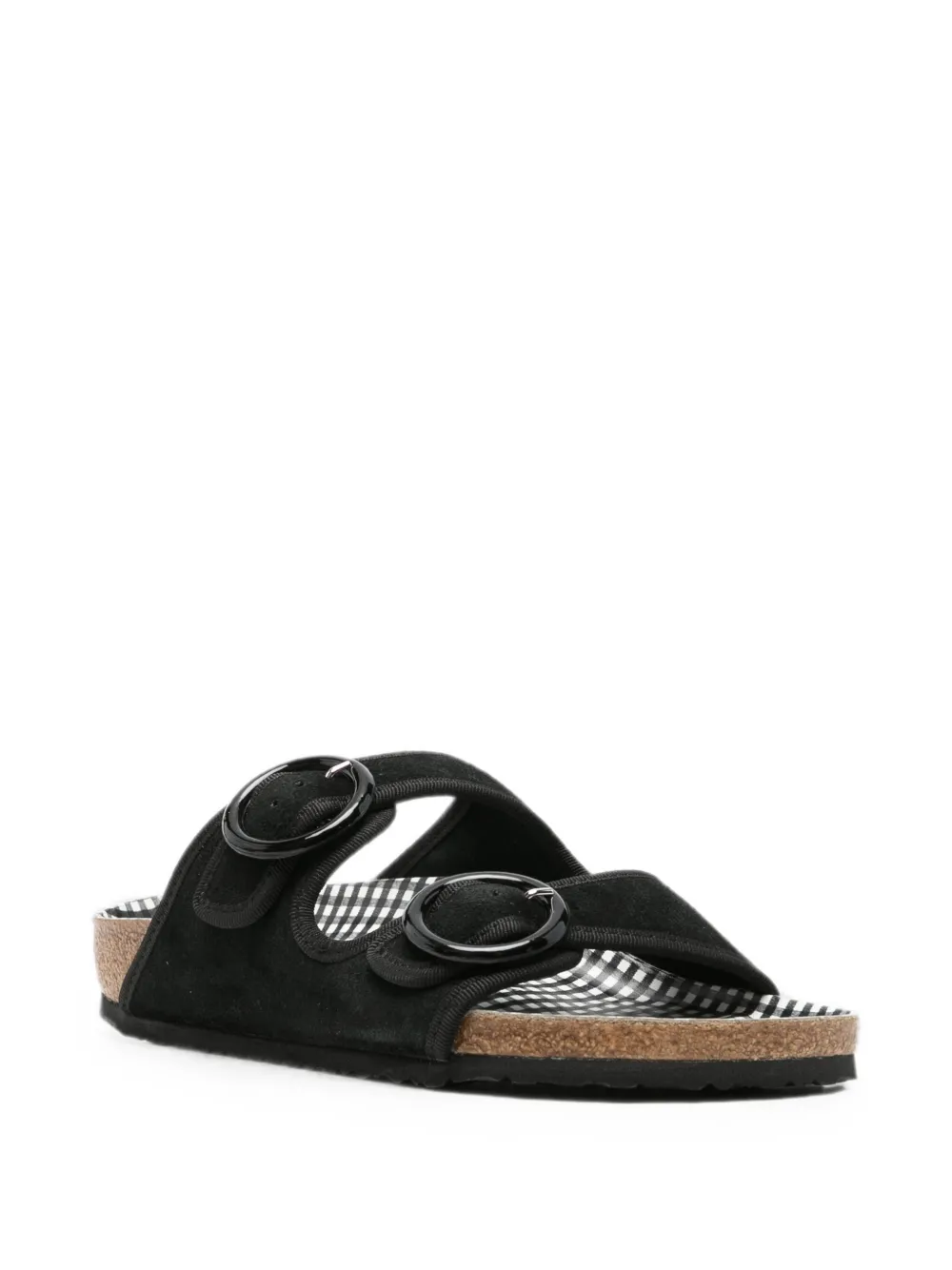 Birkenstock buckle-fastening slides Zwart