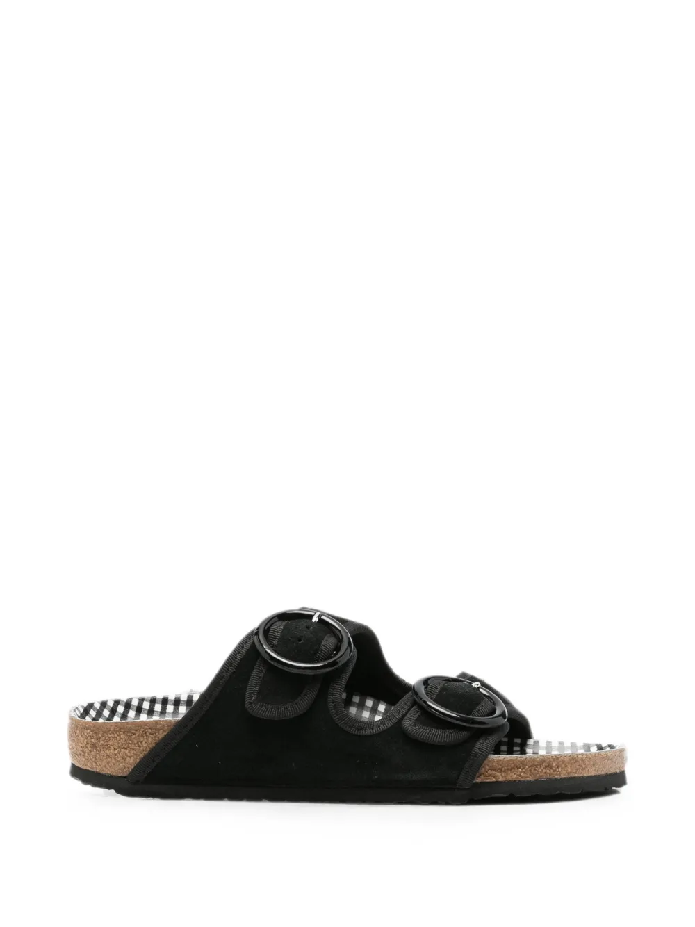 Birkenstock buckle-fastening slides Zwart