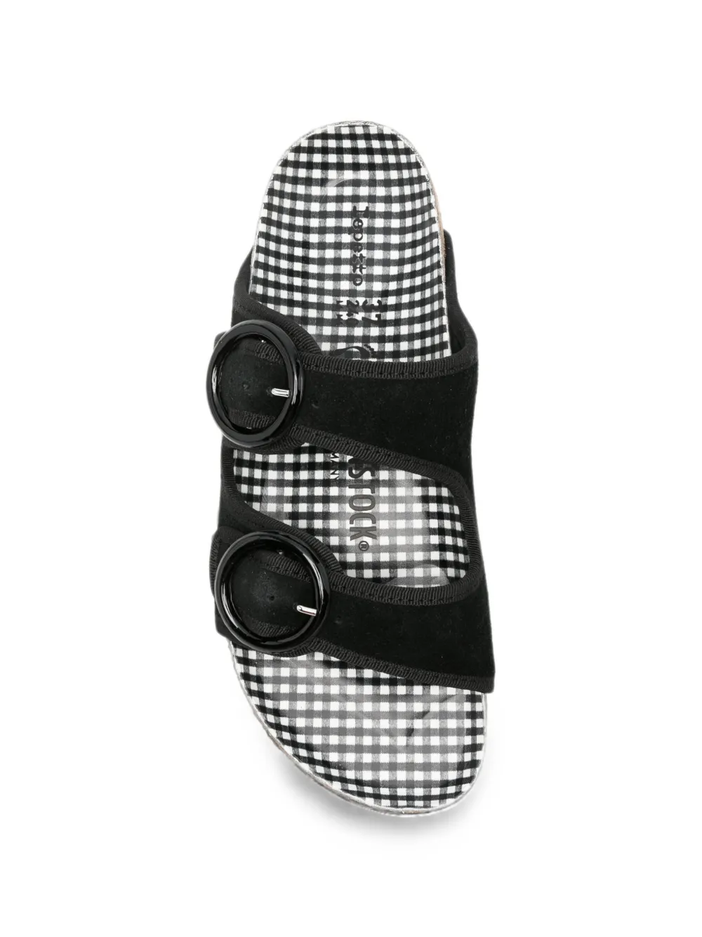 Birkenstock buckle-fastening slides Zwart