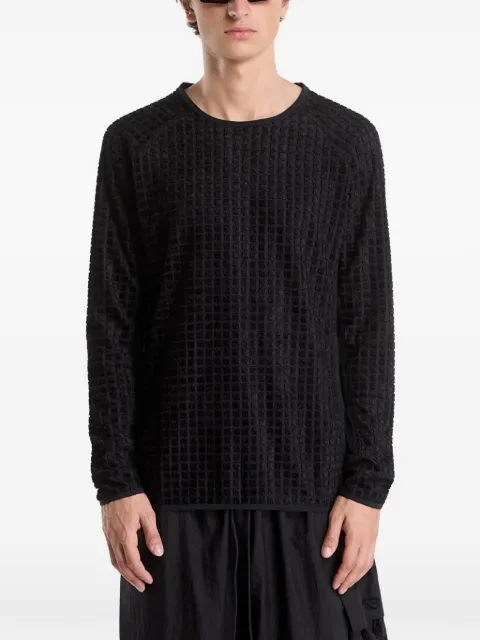 Y-3 reversible waffle-knit T-shirt