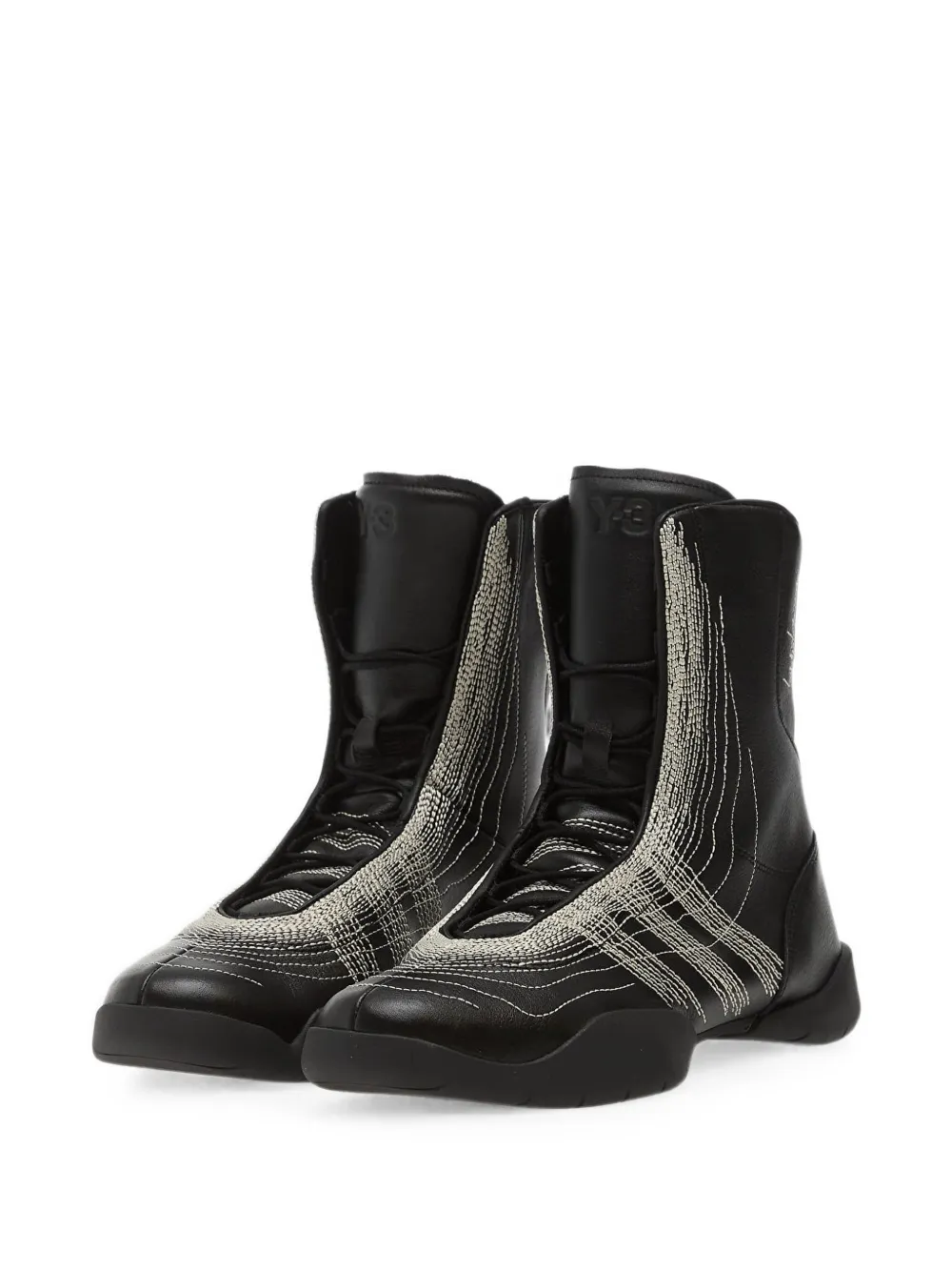 Y-3 Regu embroidered sneakers Zwart