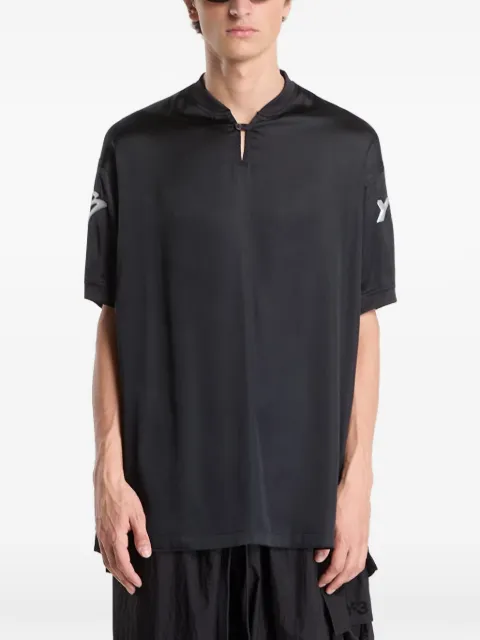 Y-3 t-shirt Liquid Logo en satin