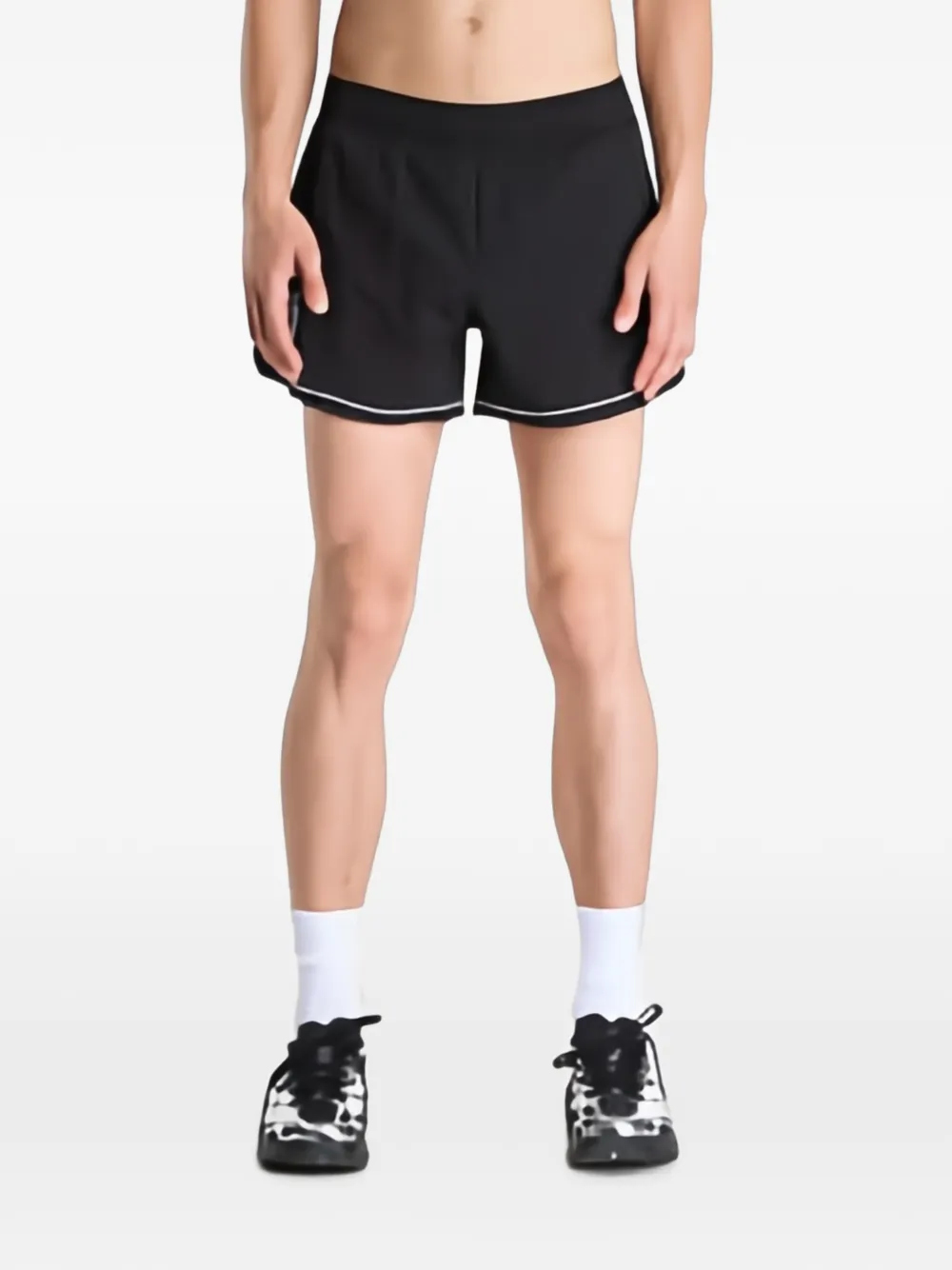 Y-3 Chito graphic-print side-slit shorts - Nero