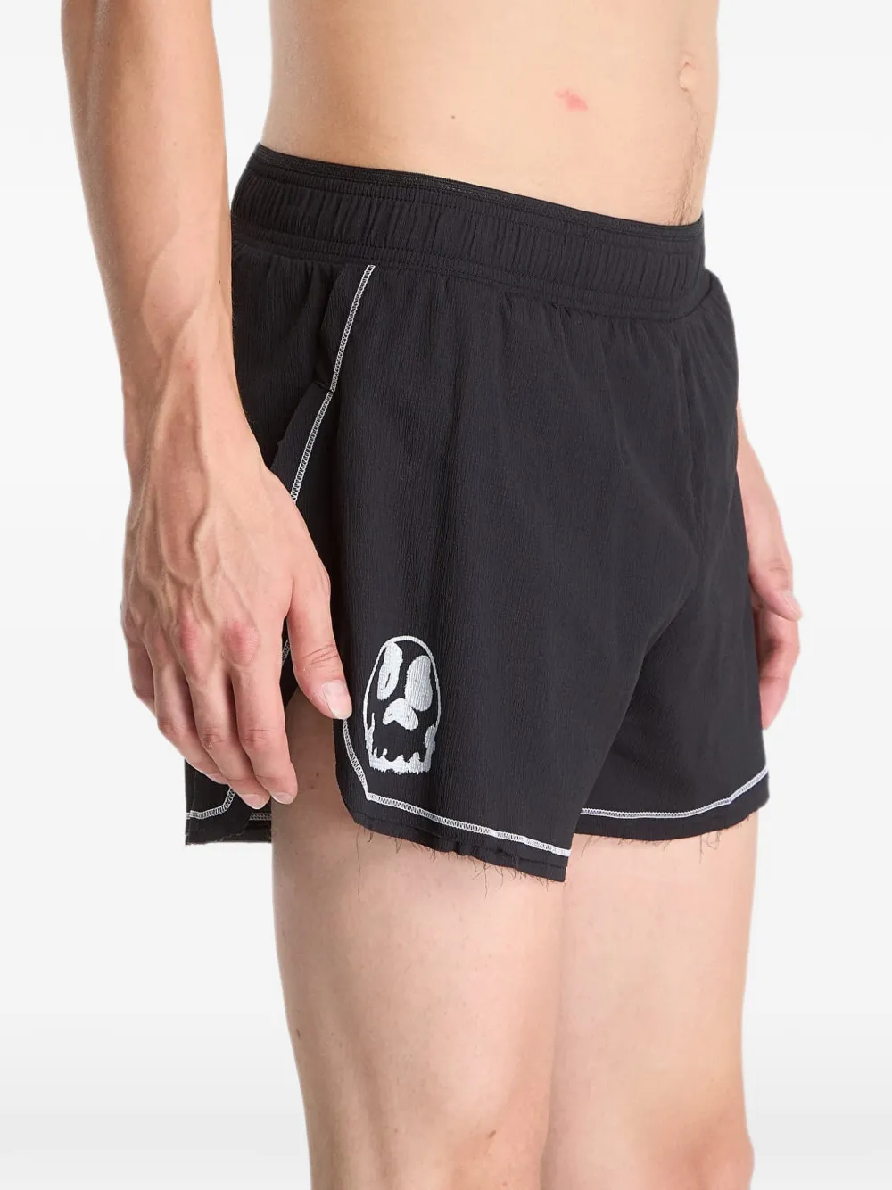Y-3 Chito shorts met zijsplit en grafische print Zwart
