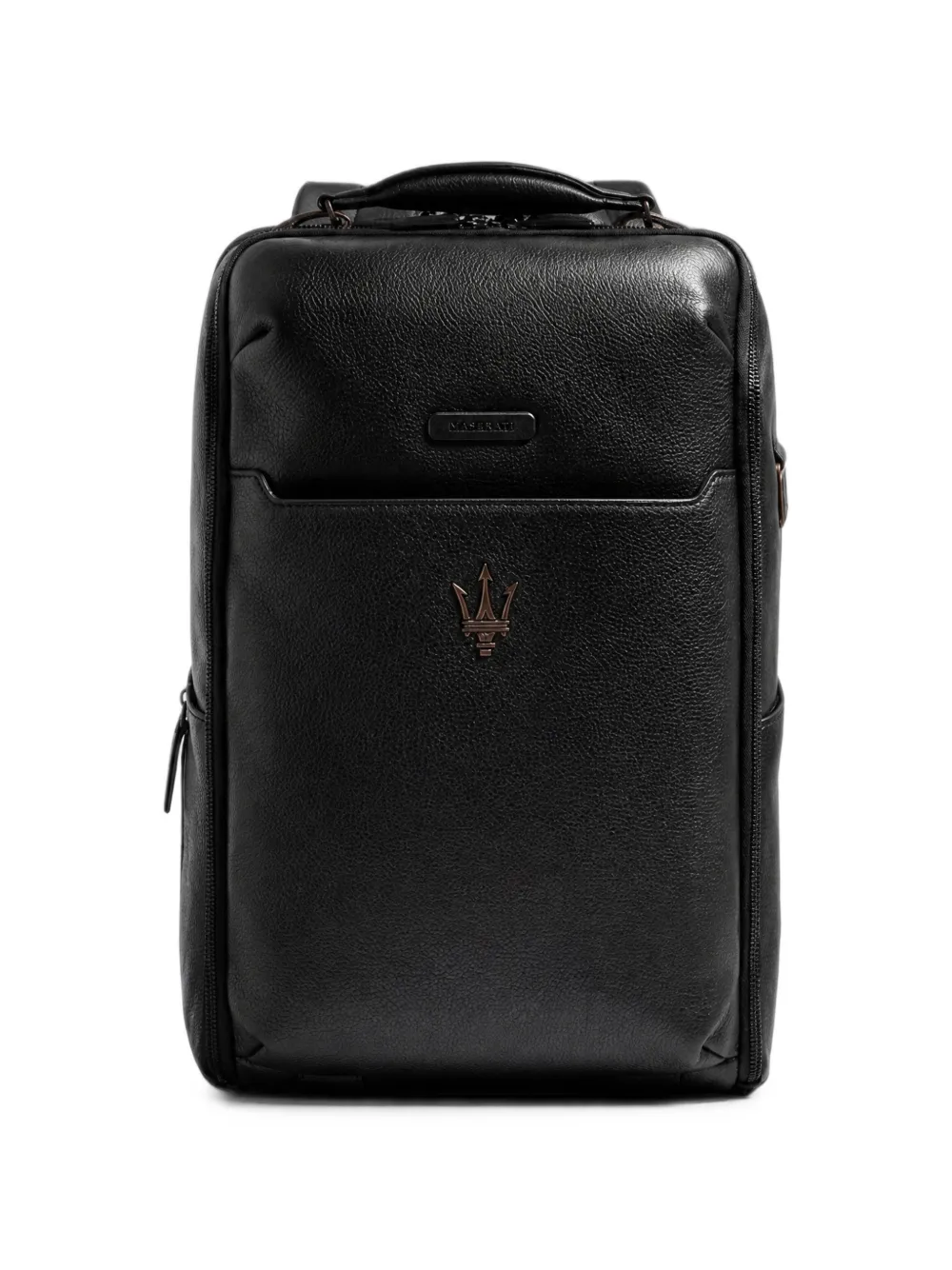 PIQUADRO x Maserati leren rugzak met logoplakkaat Zwart