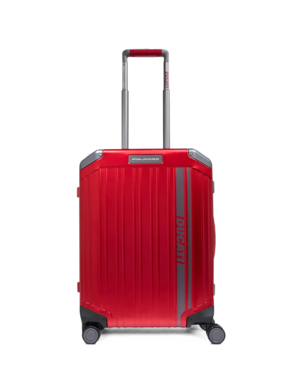 Piquadro X Ducati Logo-detail Cabin Trolley In Red
