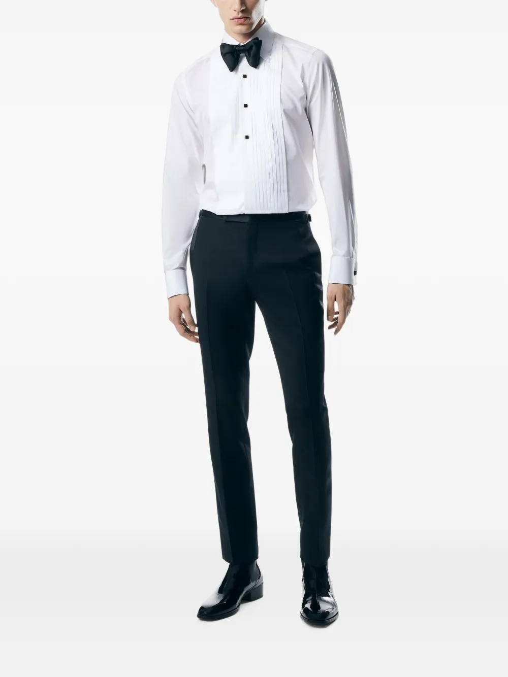 TOM FORD Overhemd met geplooide bies Wit