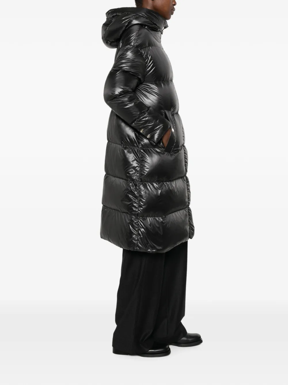 Herno Oversized jas met capuchon Zwart