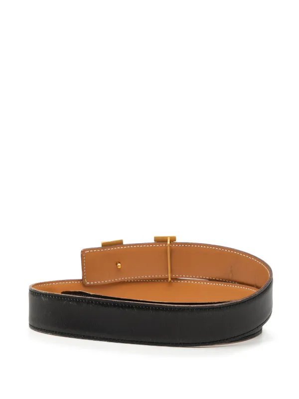Hermes Constance Reversible Belt Box Calf Black Brown Hermes Belt Reversible Constance Size 95 H Buckle Box Calf  main image 3