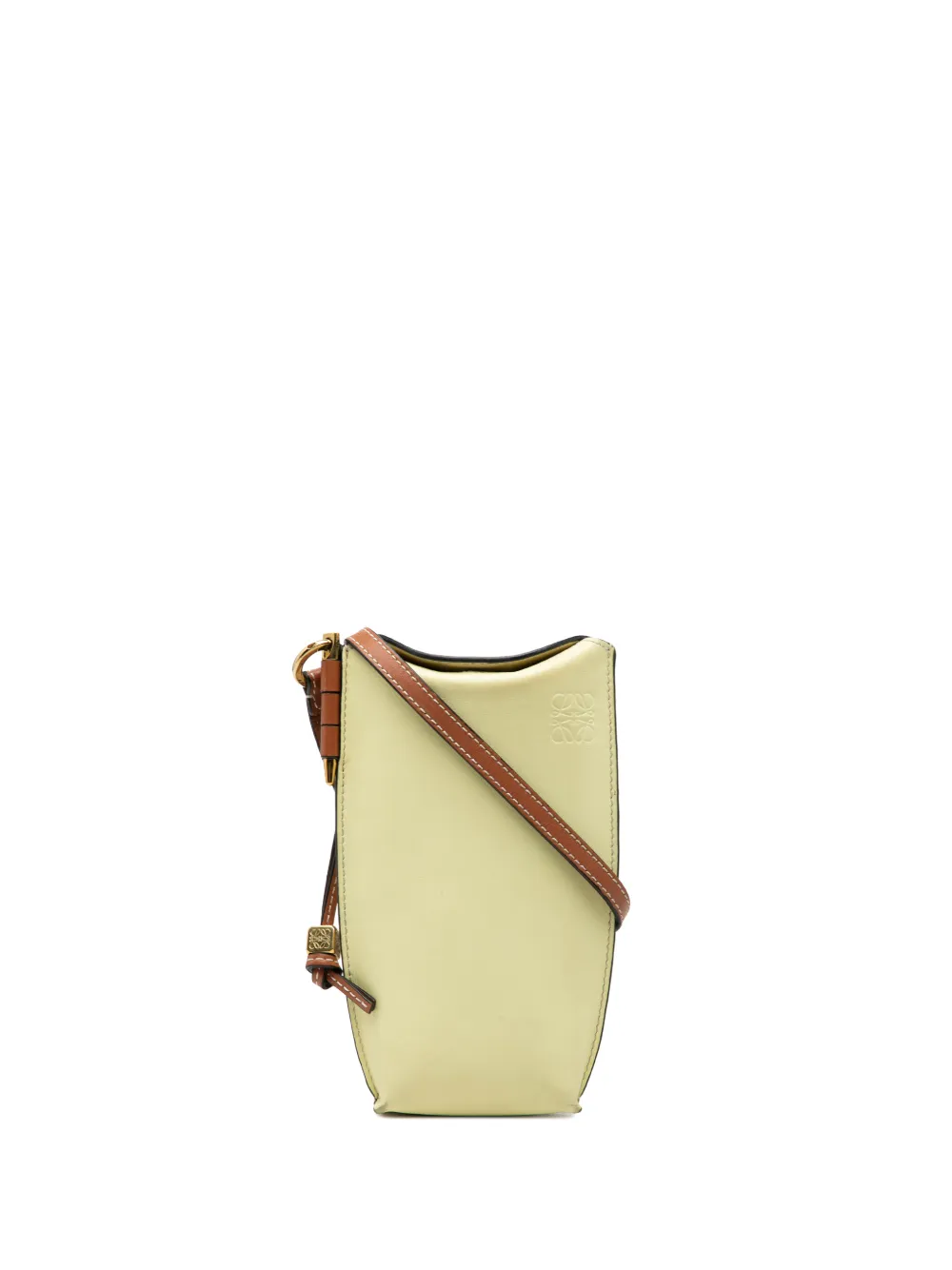 Loewe Pre-Owned 2019-2020 Leather Gate Pocket crossbody bag - Yellow