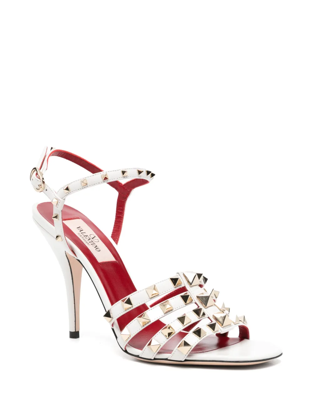 Valentino Garavani ロックスタッズ サンダル | ホワイト | FARFETCH JP